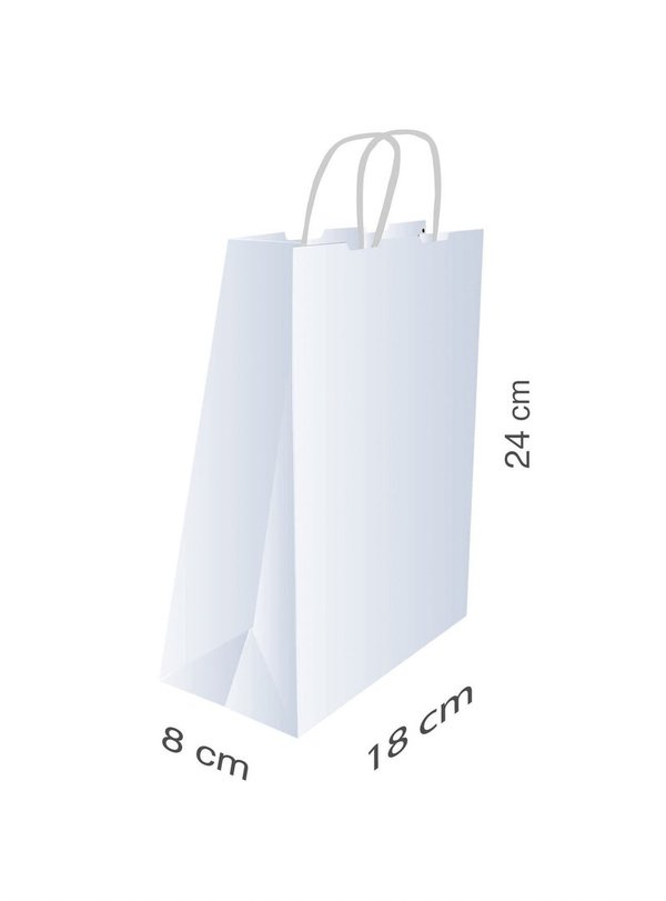 White Mini Papiertaschen 400 Stück