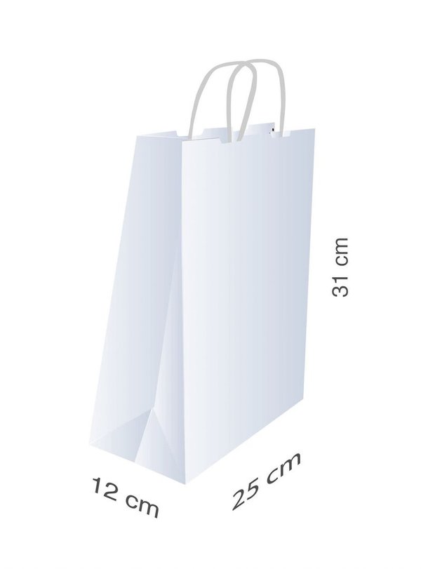 White Small Papiertaschen 300 Stück