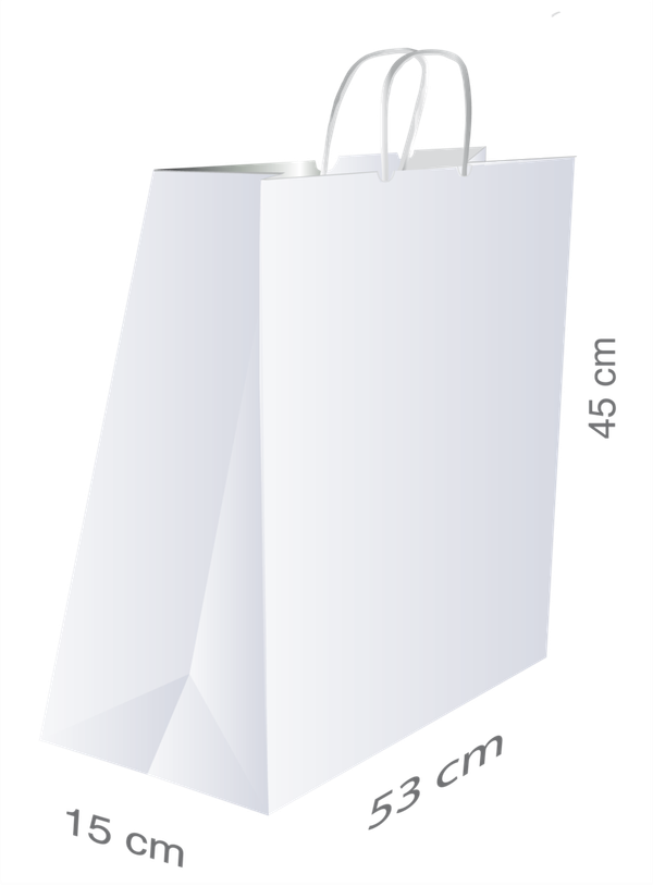 White XL Papiertaschen 150 Stück